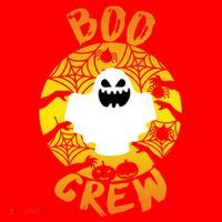 Boo Crew Cute Halloween Ghost Santa Hat thumb 1