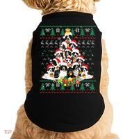 Border Collie Christmas Tree Ugly Sweater Dog Puppy Lover Gift Doggie Tank thumb 0