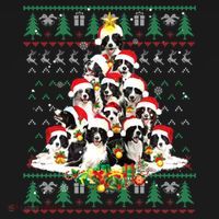 Border Collie Christmas Tree Ugly Sweater Dog Puppy Lover Gift Ornament thumb 1