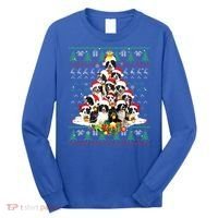 Border Collie Christmas Tree Ugly Sweater Dog Puppy Lover Gift Long Sleeve Shirt thumb 0