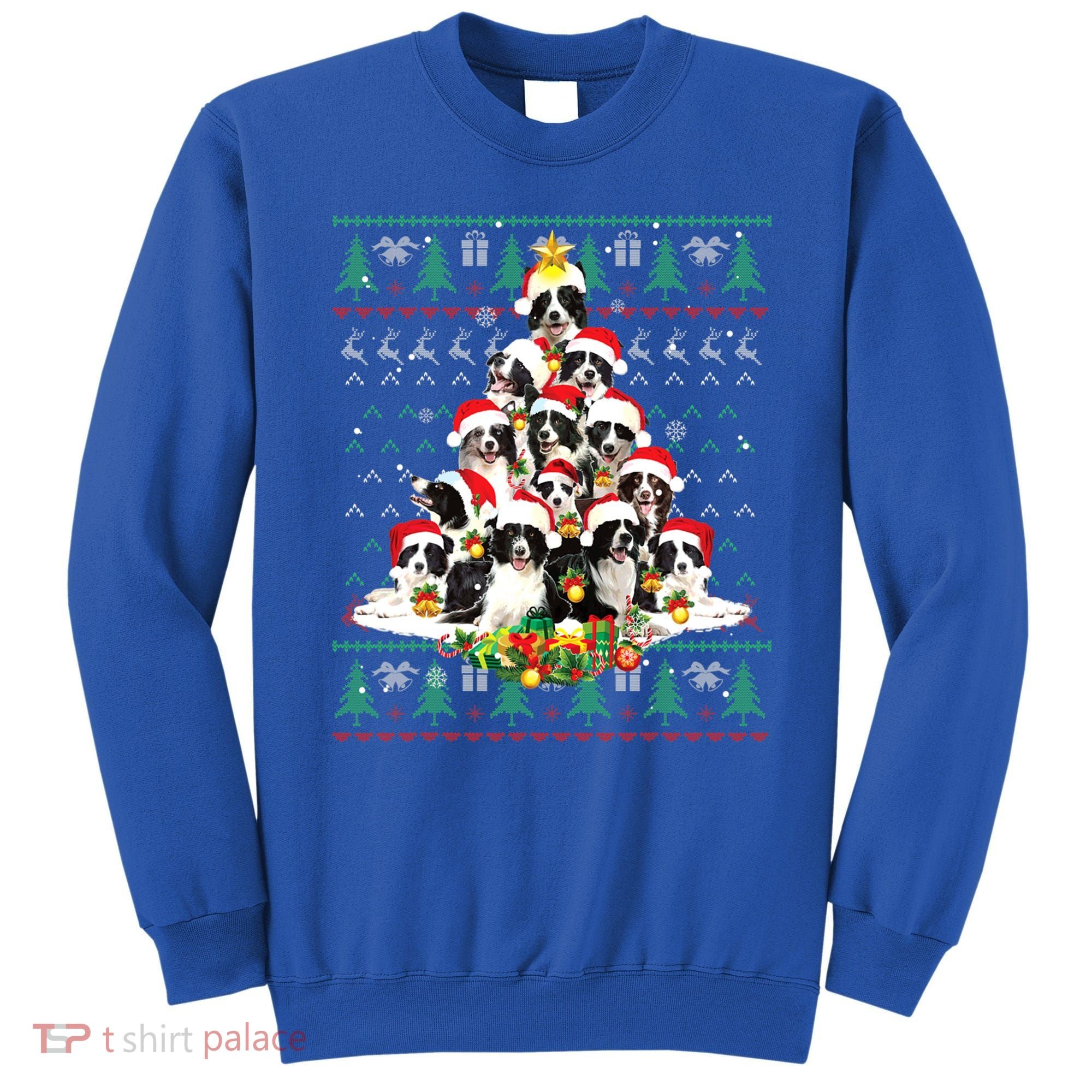Border Collie Christmas Tree Ugly Sweater Dog Puppy Lover Gift Sweatshirt