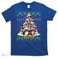 Border Collie Christmas Tree Ugly Sweater Dog Puppy Lover Gift T-Shirt thumb 0