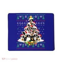 Border Collie Christmas Tree Ugly Sweater Dog Puppy Lover Gift Mousepad thumb 0