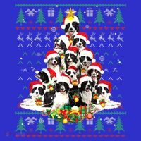 Border Collie Christmas Tree Ugly Sweater Dog Puppy Lover Gift Women's Tank Top thumb 5