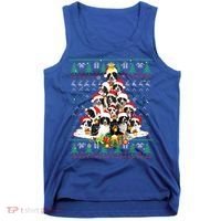 Border Collie Christmas Tree Ugly Sweater Dog Puppy Lover Gift Tank Top thumb 0