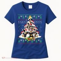 Border Collie Christmas Tree Ugly Sweater Dog Puppy Lover Gift Women's T-Shirt thumb 0