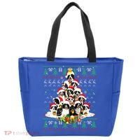 Border Collie Christmas Tree Ugly Sweater Dog Puppy Lover Gift Tote Bag thumb 0