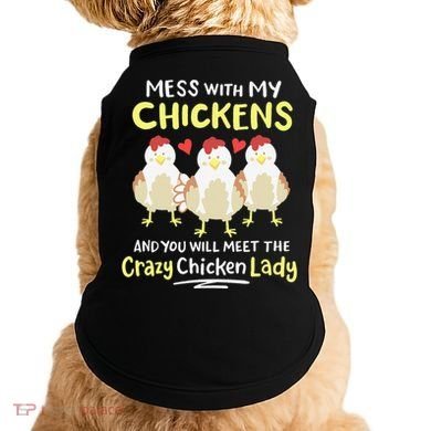 Backyard Crazy Chicken Lady Wo Farmer Doggie Tank