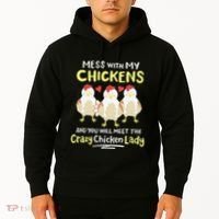 Backyard Crazy Chicken Lady Wo Farmer Hoodie thumb 2