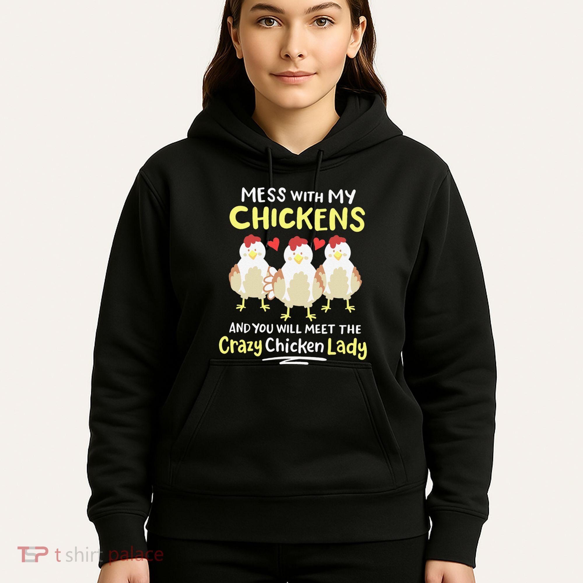 Backyard Crazy Chicken Lady Wo Farmer Hoodie