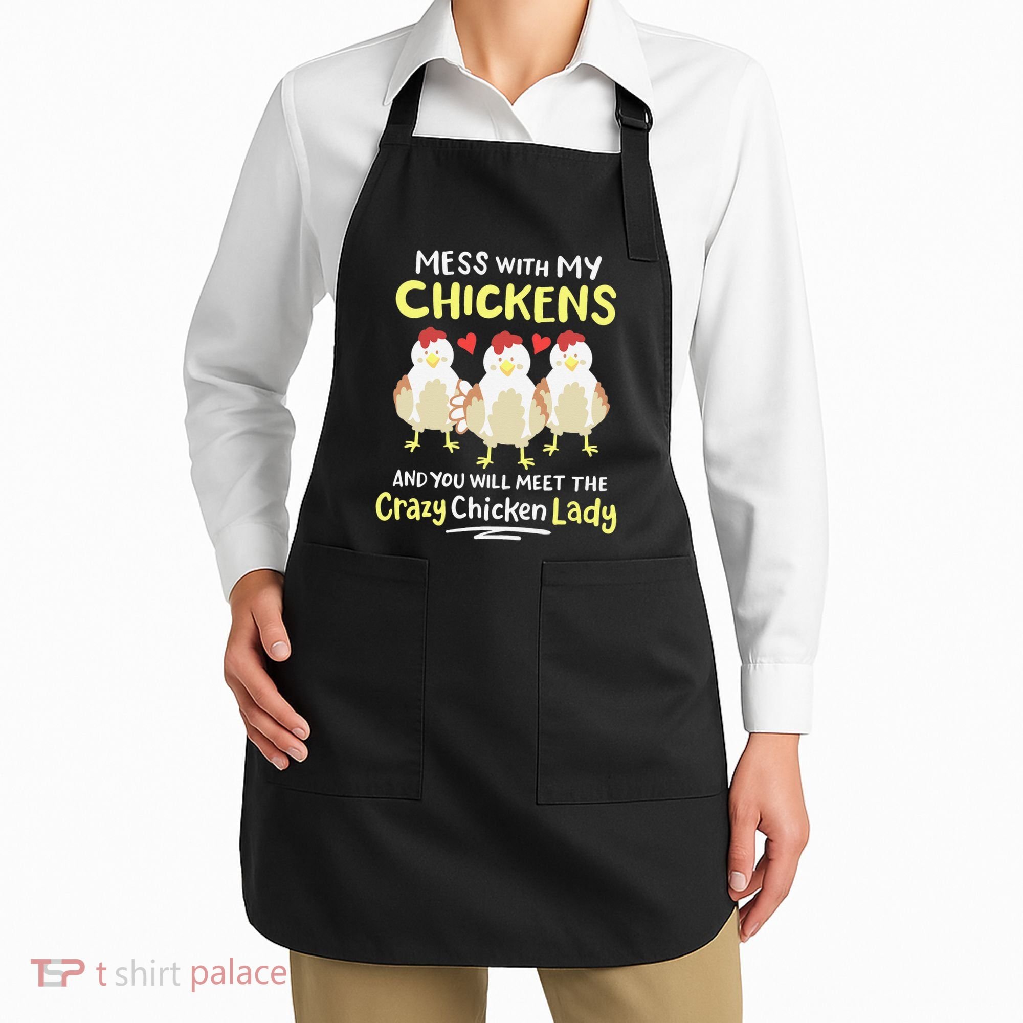 Backyard Crazy Chicken Lady Wo Farmer Apron