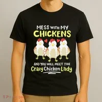 Backyard Crazy Chicken Lady Wo Farmer T-Shirt thumb 3