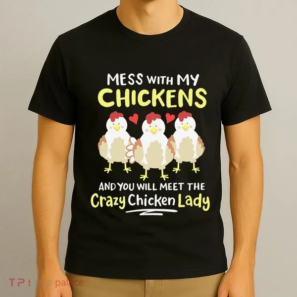 Backyard Crazy Chicken Lady Wo Farmer T-Shirt