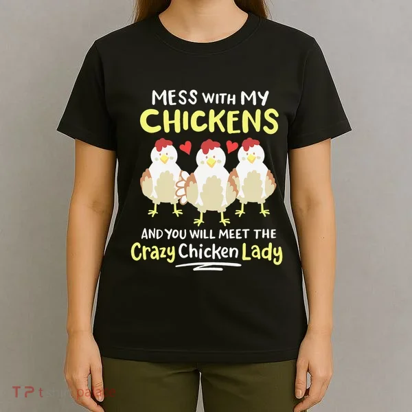 Backyard Crazy Chicken Lady Wo Farmer T-Shirt