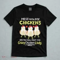 Backyard Crazy Chicken Lady Wo Farmer T-Shirt thumb 5