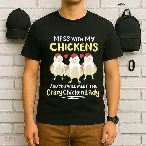 Backyard Crazy Chicken Lady Wo Farmer T-Shirt