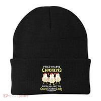 Backyard Crazy Chicken Lady Wo Farmer Beanie thumb 0