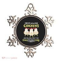 Backyard Crazy Chicken Lady Wo Farmer Ornament thumb 0