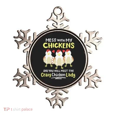 Backyard Crazy Chicken Lady Wo Farmer Ornament