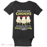 Backyard Crazy Chicken Lady Wo Farmer Baby Bodysuit thumb 0