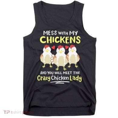 Backyard Crazy Chicken Lady Wo Farmer Tank Top