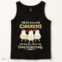 Backyard Crazy Chicken Lady Wo Farmer Tank Top thumb 2