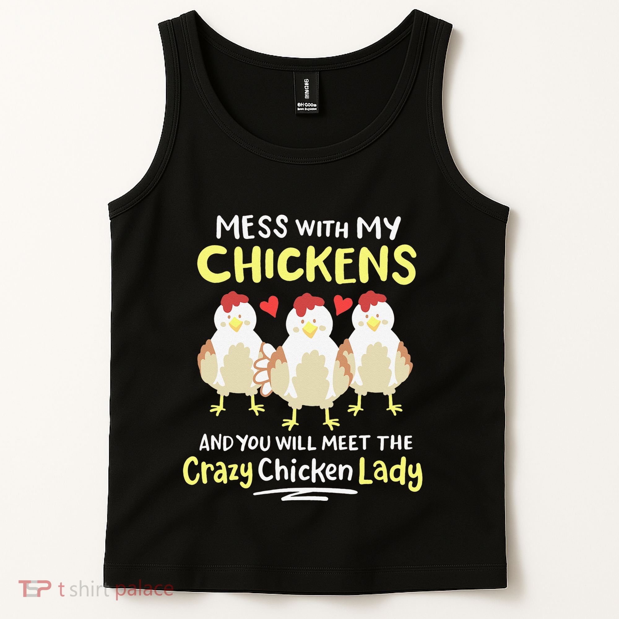 Backyard Crazy Chicken Lady Wo Farmer Tank Top