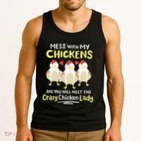 Backyard Crazy Chicken Lady Wo Farmer Tank Top thumb 3