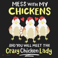 Backyard Crazy Chicken Lady Wo Farmer Golf Towel thumb 3