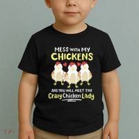 Backyard Crazy Chicken Lady Wo Farmer Toddler T-Shirt thumb 2