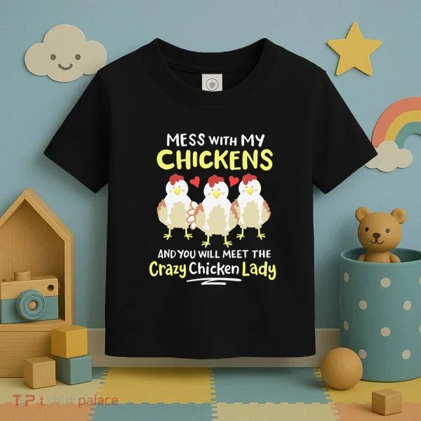 Backyard Crazy Chicken Lady Wo Farmer Toddler T-Shirt