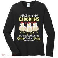 Backyard Crazy Chicken Lady Wo Farmer Women's Long Sleeve Shirt thumb 0