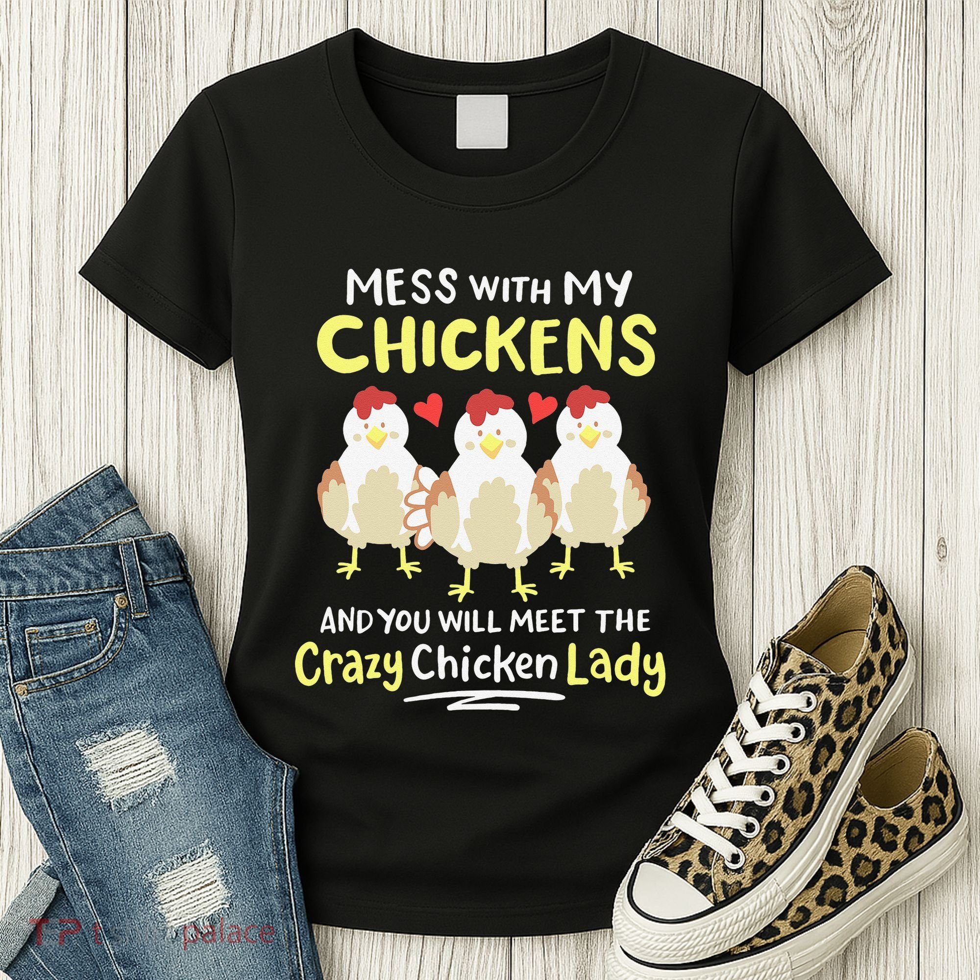 Backyard Crazy Chicken Lady Wo Farmer Women's T-Shirt