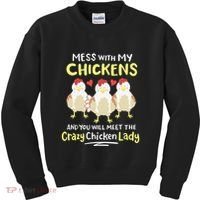 Backyard Crazy Chicken Lady Wo Farmer Kids Sweatshirt thumb 0