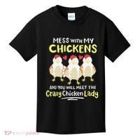 Backyard Crazy Chicken Lady Wo Farmer Kids T-Shirt thumb 0