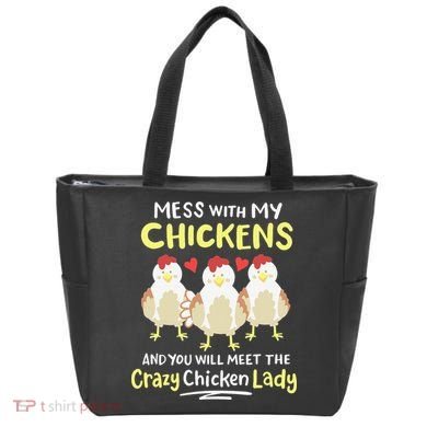 Backyard Crazy Chicken Lady Wo Farmer Tote Bag