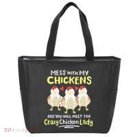 Backyard Crazy Chicken Lady Wo Farmer Tote Bag thumb 0