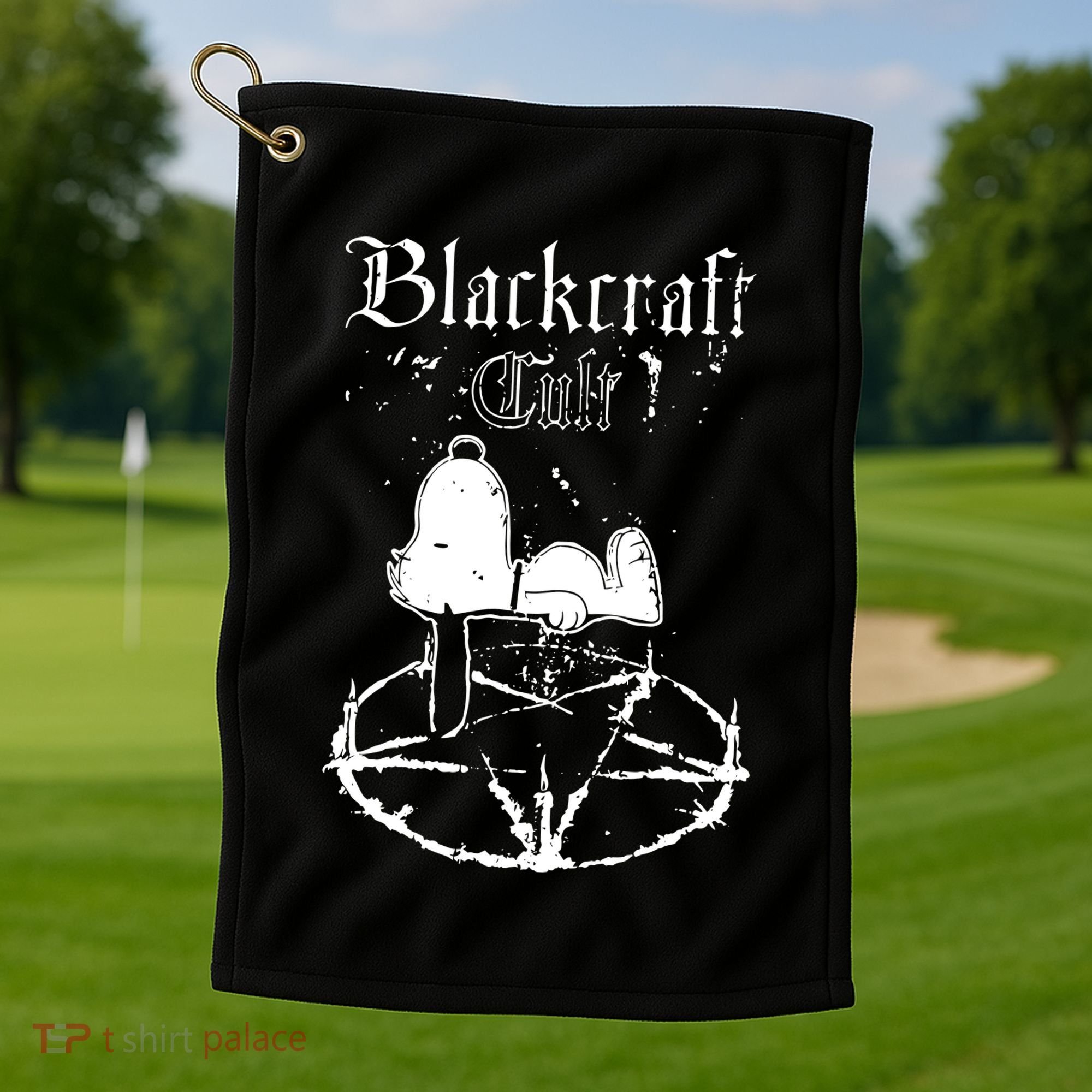 Blackcraft Cult Clothing Happiness Is A Warm Puppy Golf Towel