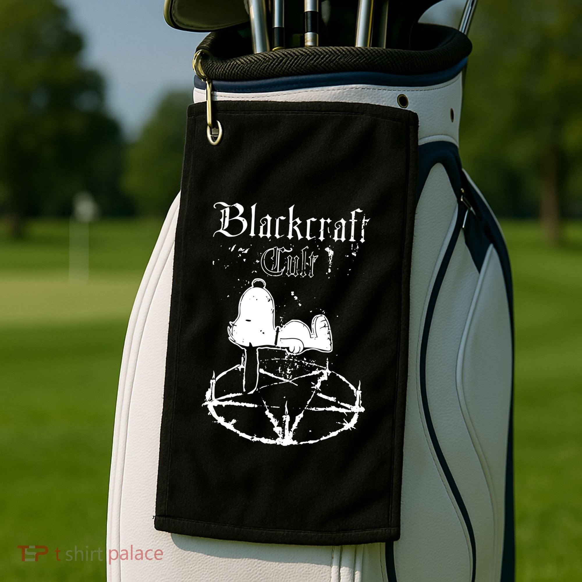 Blackcraft Cult Clothing Happiness Is A Warm Puppy Golf Towel