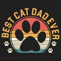 Best Cat Dad Ever Retro Sunset Tumbler thumb 3