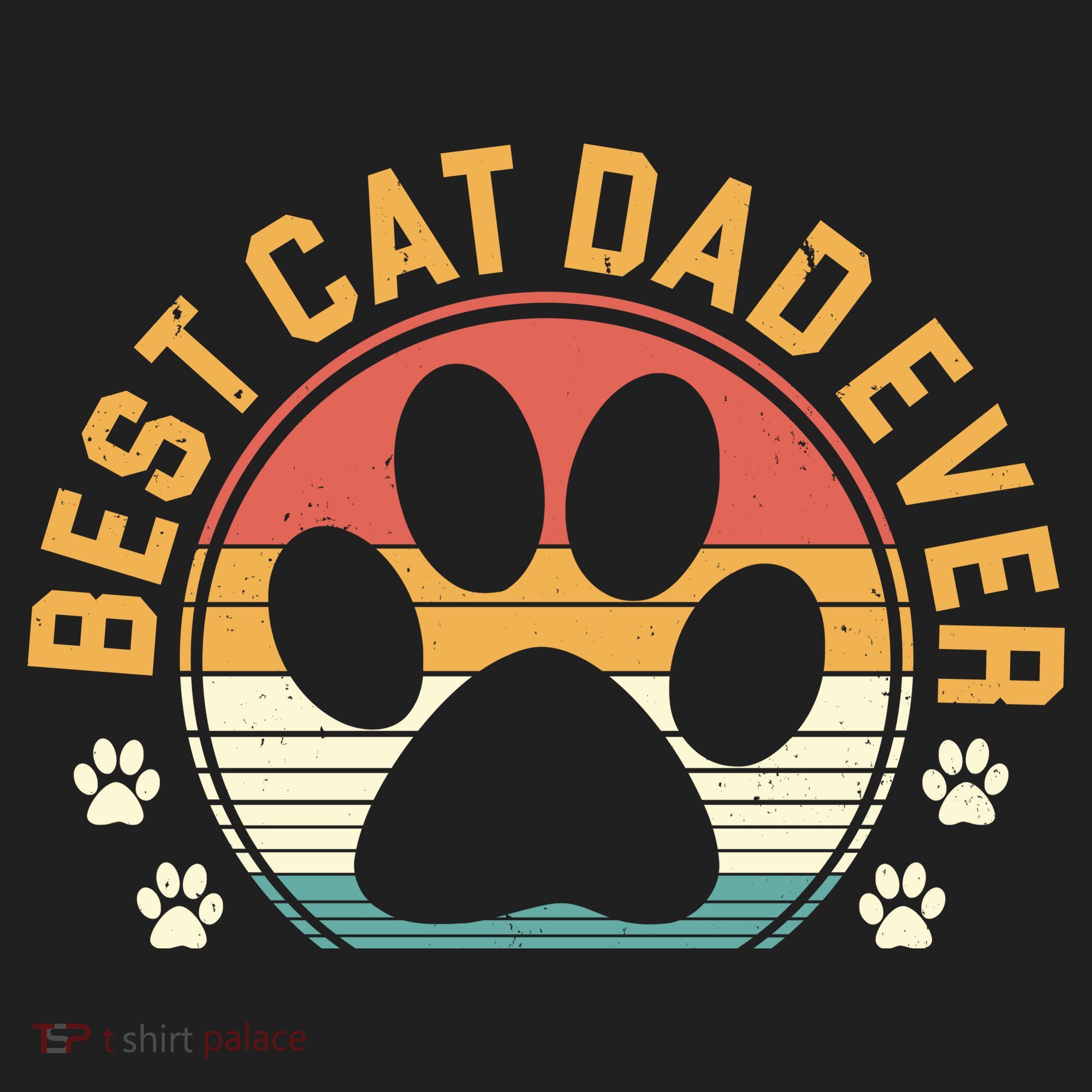 Best Cat Dad Ever Retro Sunset Tumbler