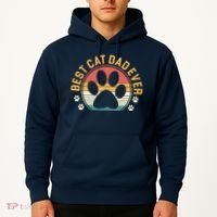 Best Cat Dad Ever Retro Sunset Hoodie thumb 2