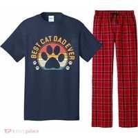 Best Cat Dad Ever Retro Sunset Pajama Set thumb 0