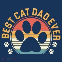 Best Cat Dad Ever Retro Sunset Hat thumb 2