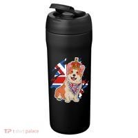 British Corgi Dog Crown Union Jack Queens Platinum Jubilee Great Gift 24oz Duet Stainless Steel Tumbler thumb 3
