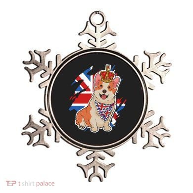 British Corgi Dog Crown Union Jack Queens Platinum Jubilee Great Gift Ornament