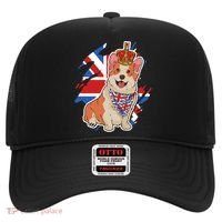 British Corgi Dog Crown Union Jack Queens Platinum Jubilee Great Gift Hat thumb 0