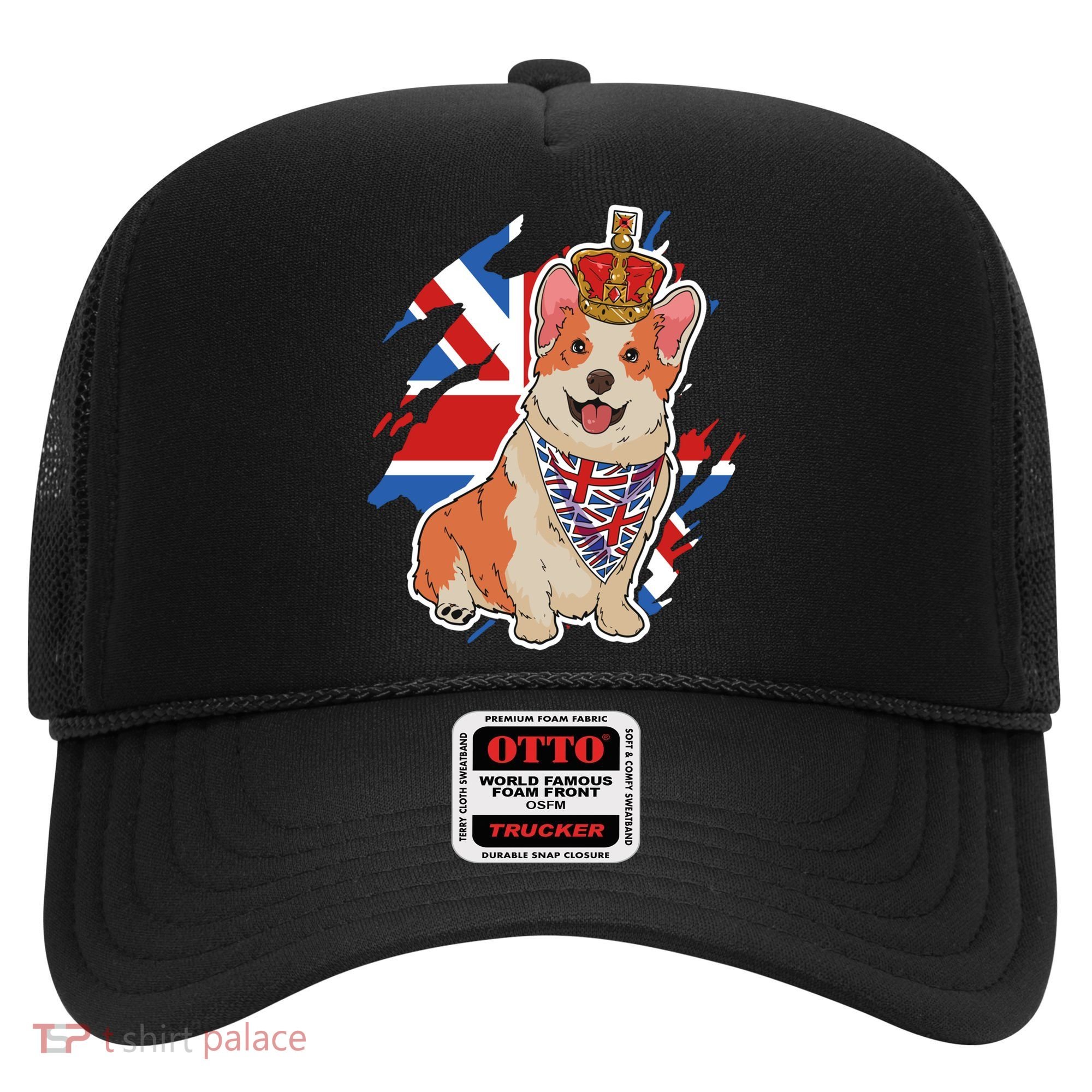 British Corgi Dog Crown Union Jack Queens Platinum Jubilee Great Gift Hat