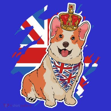 British Corgi Dog Crown Union Jack Queens Platinum Jubilee Great Gift Sweatshirt