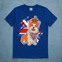 British Corgi Dog Crown Union Jack Queens Platinum Jubilee Great Gift T-Shirt thumb 5